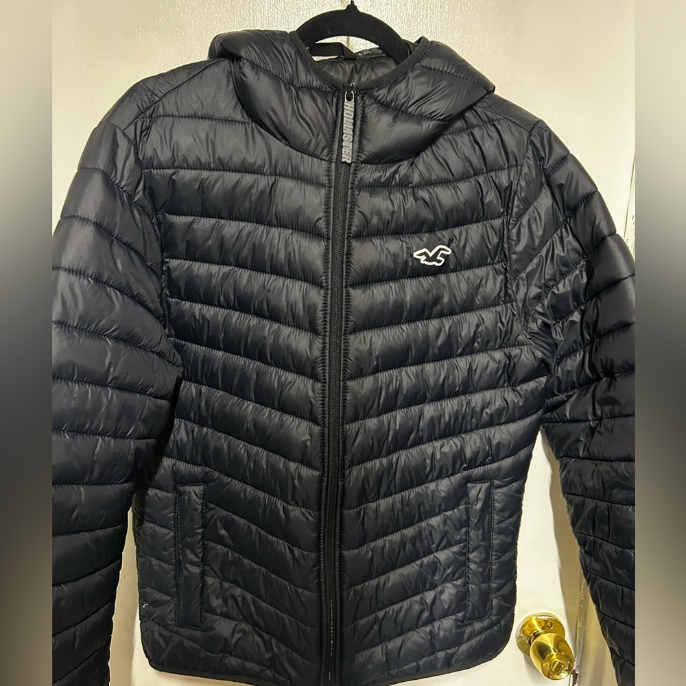 Hollister Black Puffer Jacket Collection Hooded Jacket US Size Men Small